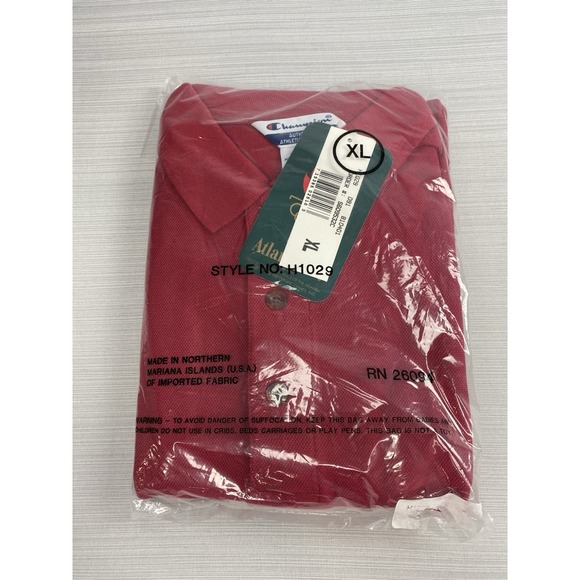 NWT Vintage Champion Shirt Men's Colorblock Polo Atlanta Olympics 1996‎ XL - Picture 2 of 9